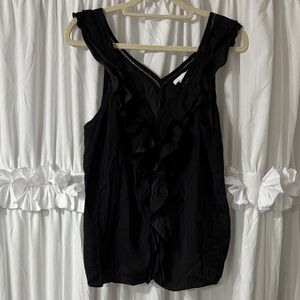 H&M Black Ruffled Blouse
